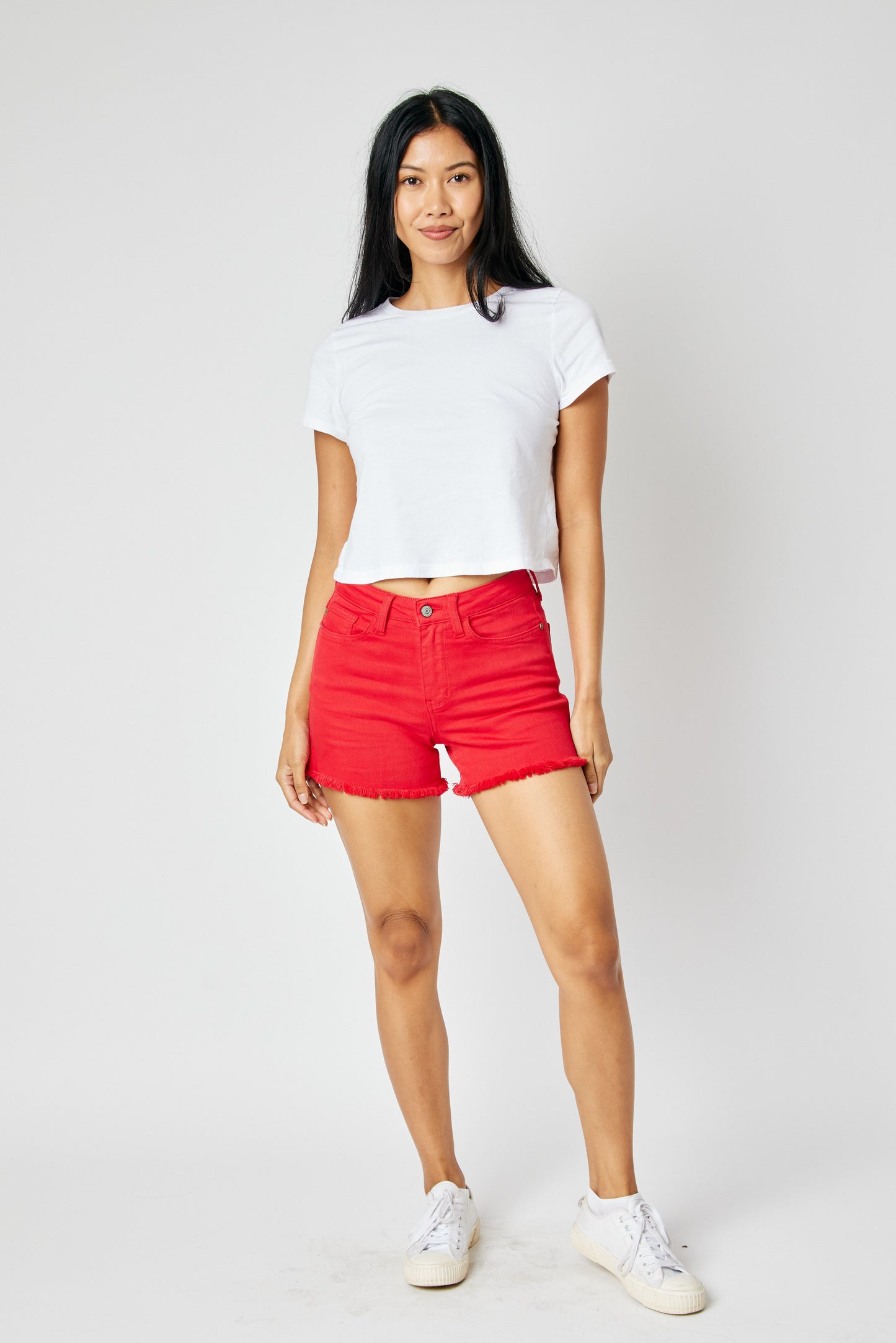 Judy Blue - Red Jean Shorts