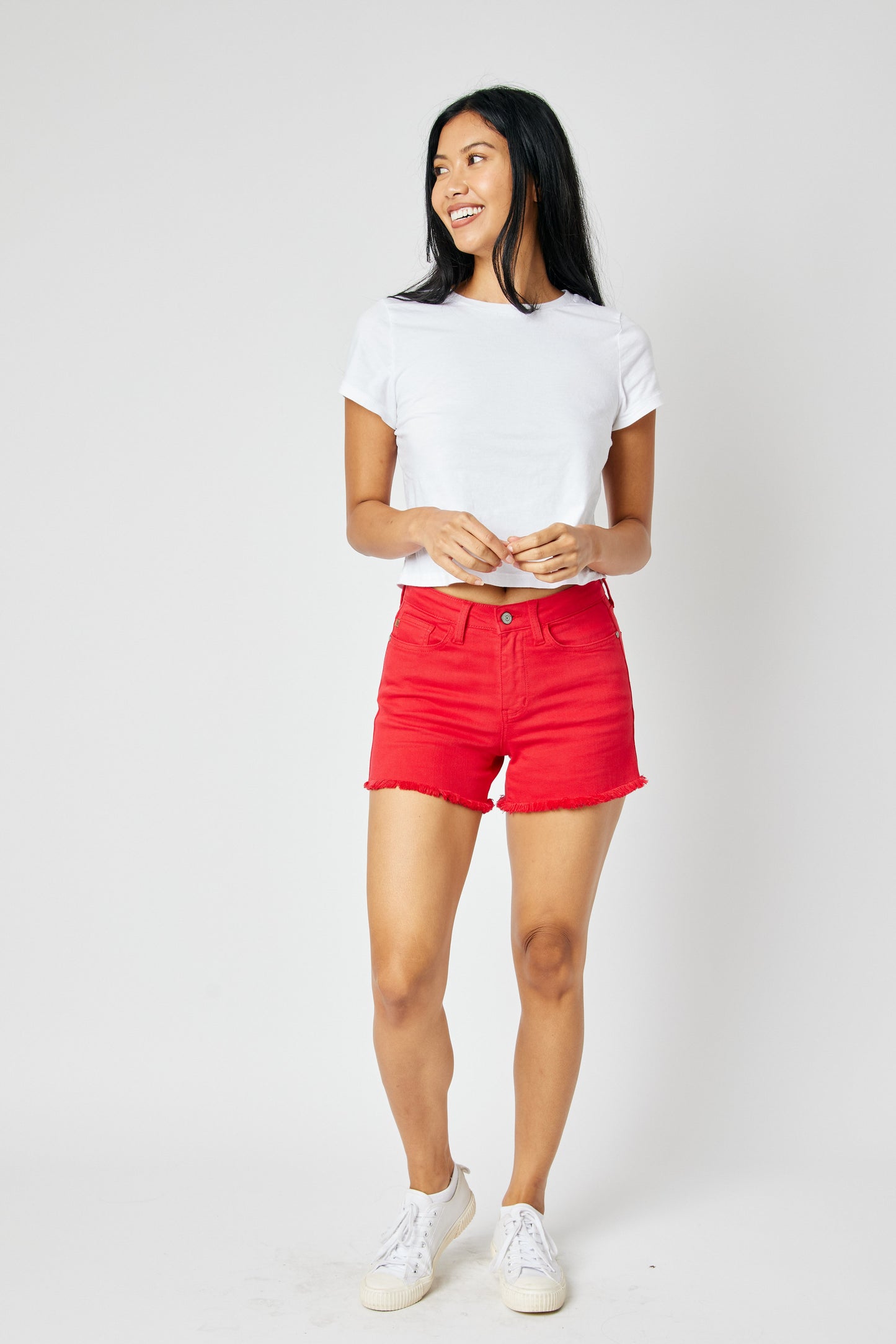 Judy Blue - Red Jean Shorts