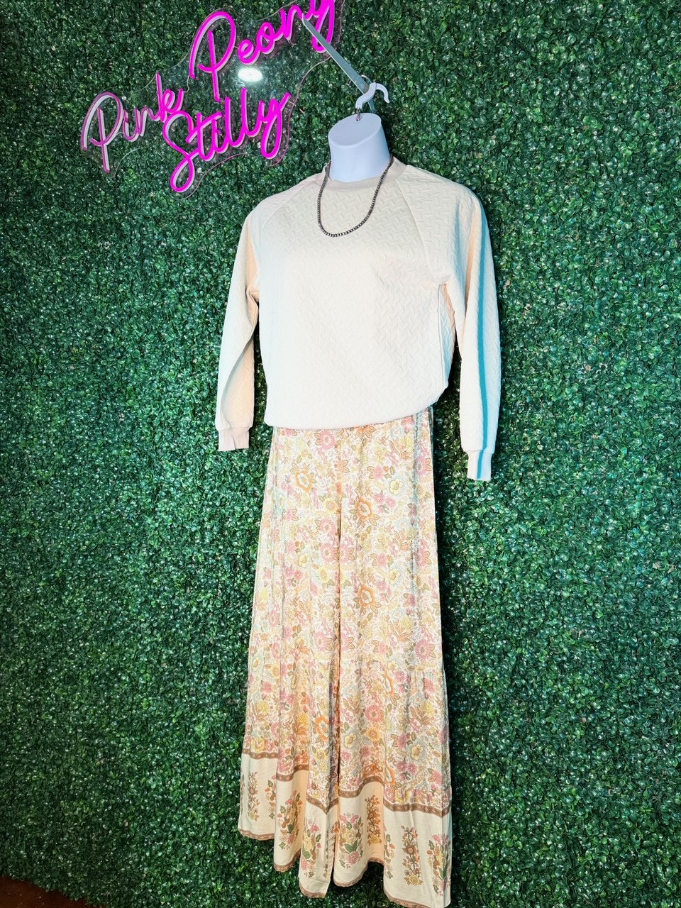 Floral Patchwork Boho Wide Leg Full Pants