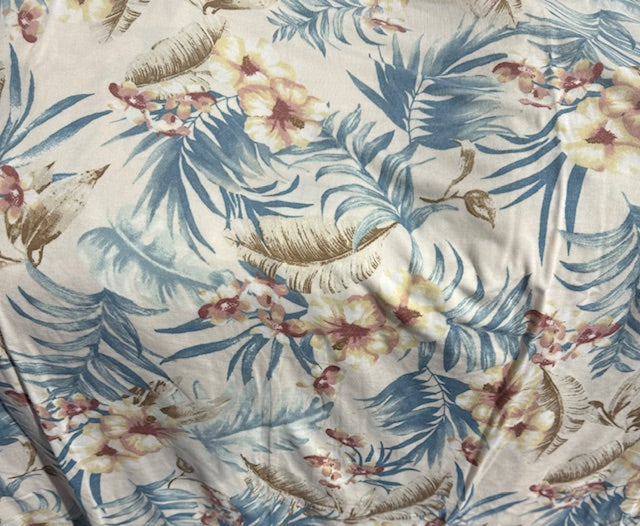 Beachy Floral Print V-Neck Short Sleeve Maxi Dress