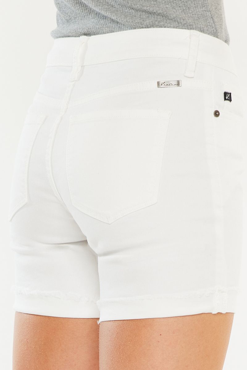 Kancan White Denim Shorts