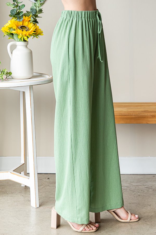 Wide Leg Draw String Pants