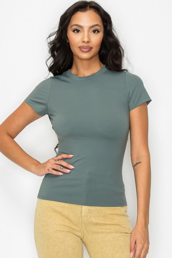 Cloud 9 Short Sleeve Olive Athletic Shirt