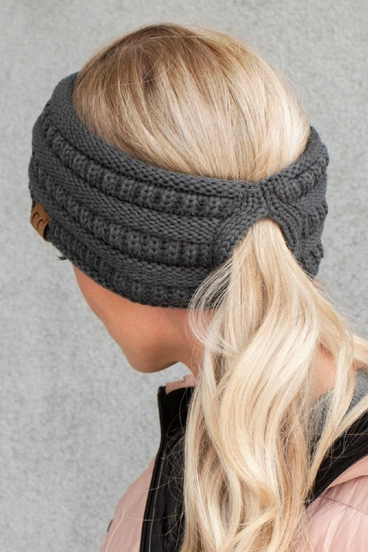 CC Ponytail Fleece Lined Head Band