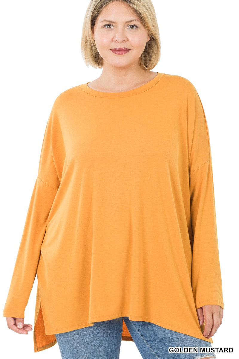 Hi-Low Round Neck Top