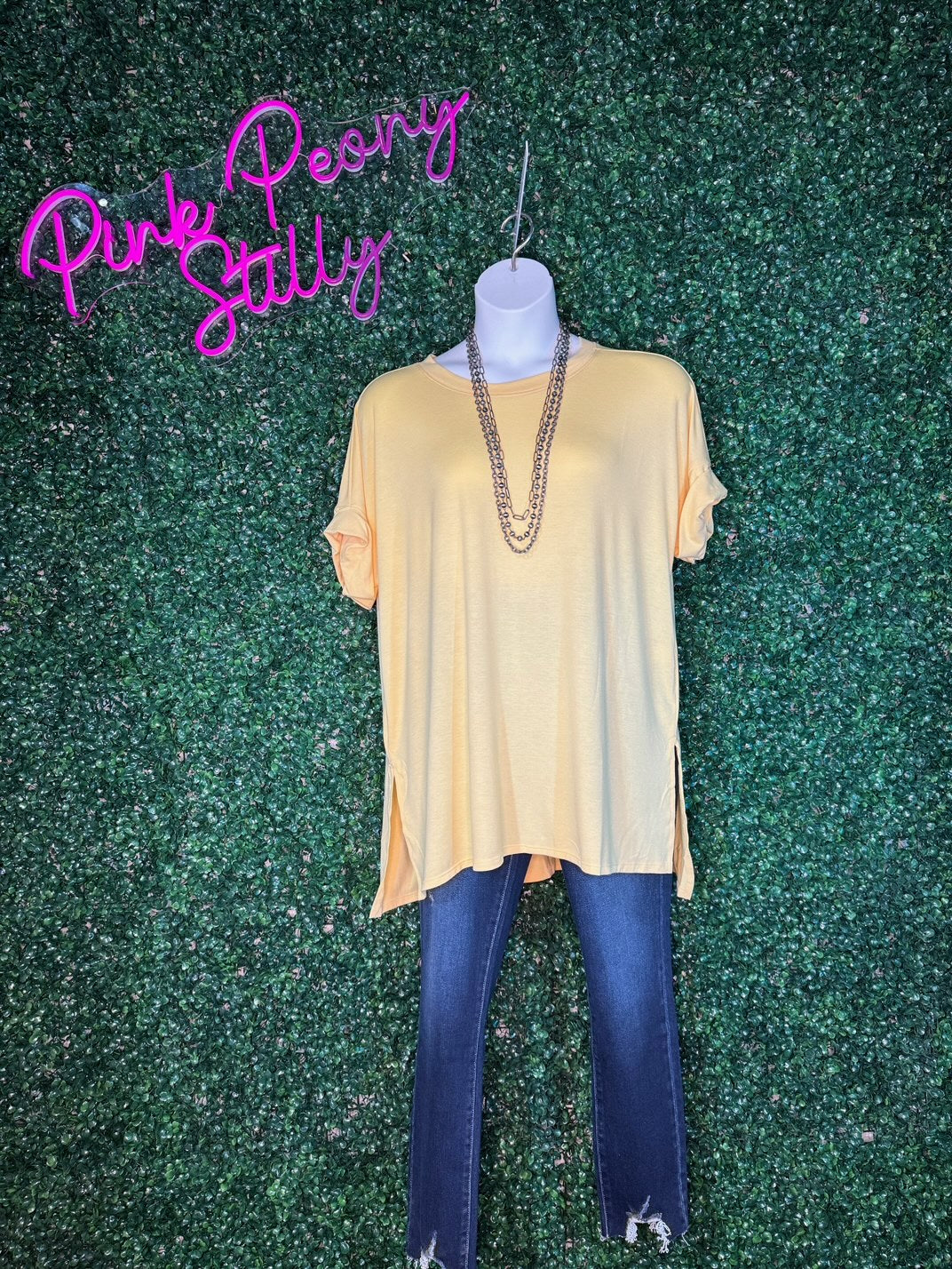 Basic Top Solid Fabric Butter Soft - Banana