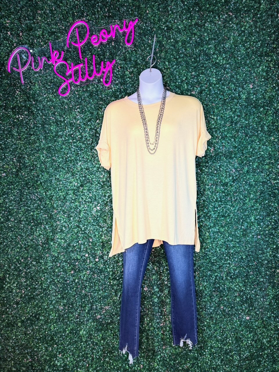 Basic Top Solid Fabric Butter Soft - Banana