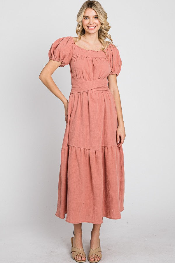 Tiered Maxi Dress - Mauve