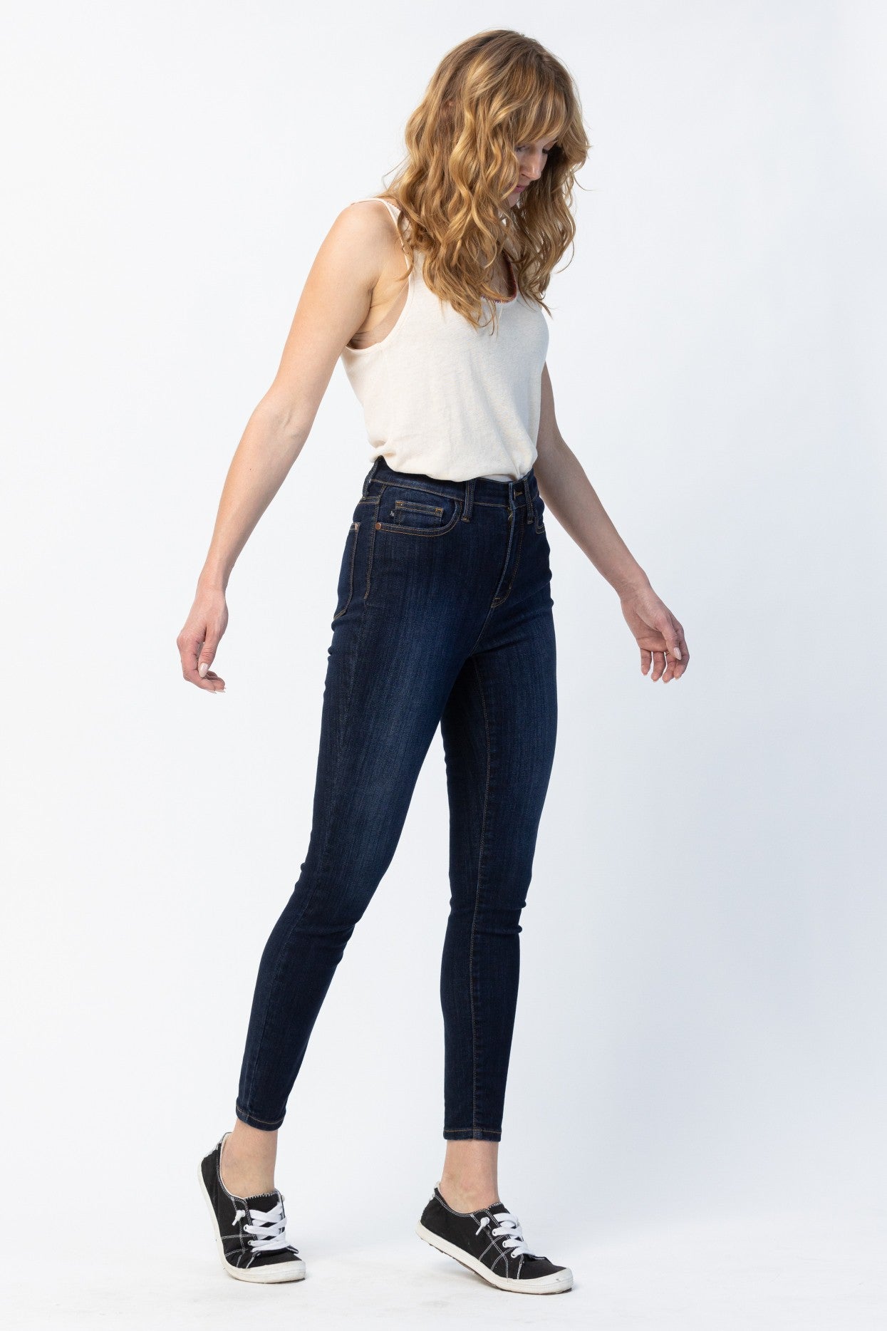 Judy Blue High Waist Navy w Back Seam Skinny