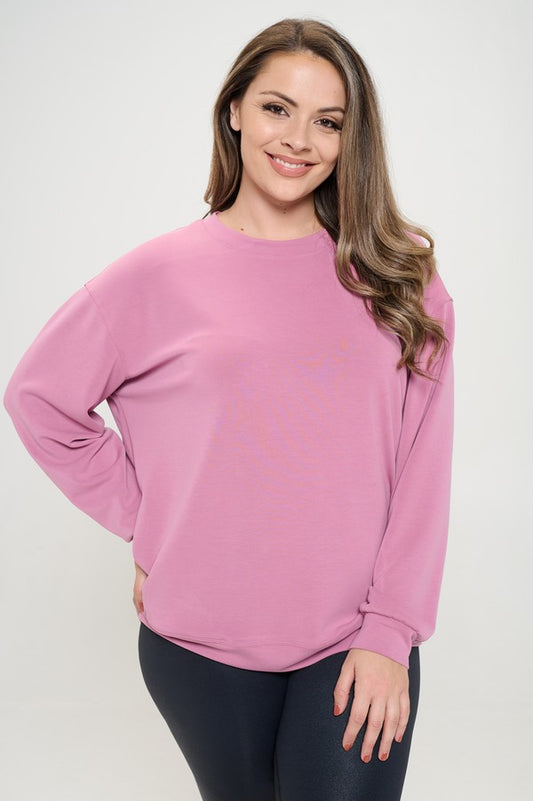 Sofie Oversized Pullover with Pockets - Dusty Mauve