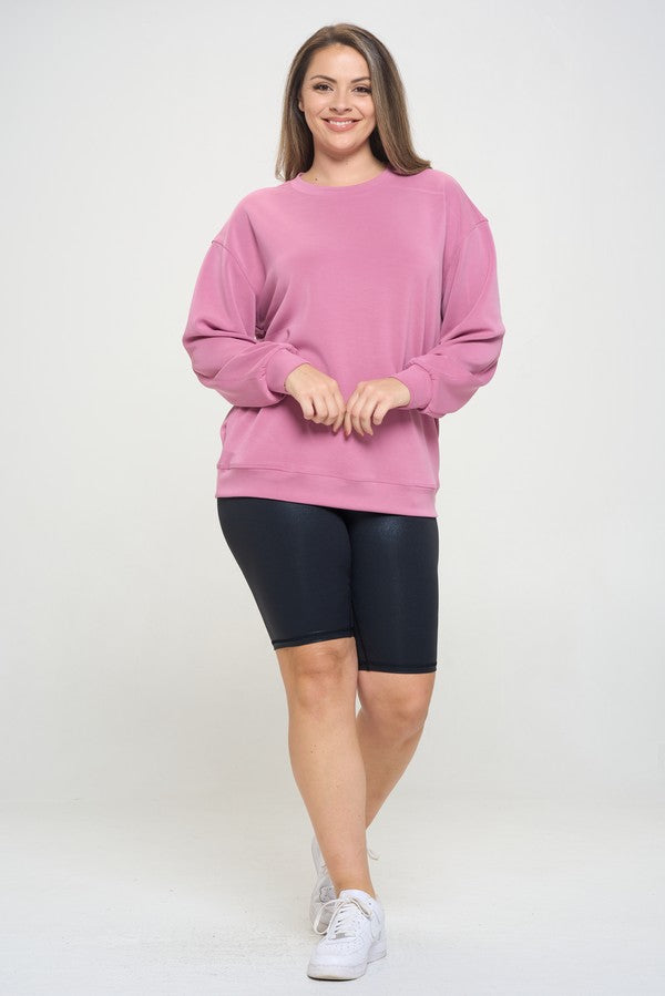 Sofie Oversized Pullover with Pockets - Dusty Mauve