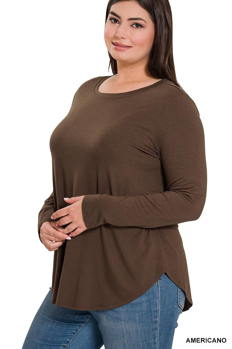 Long Sleeve Round Neck Top