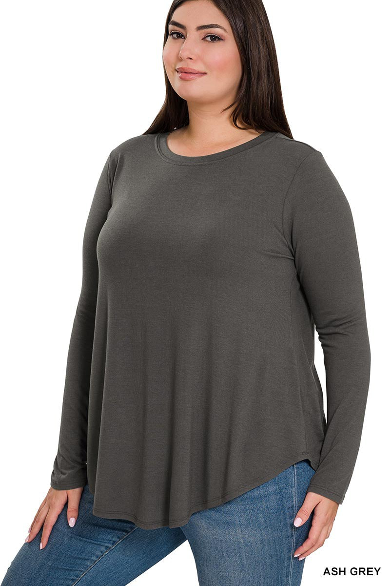 Long Sleeve Round Neck Top