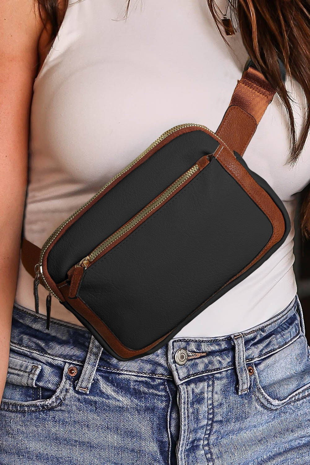 Leather Crossbody Bag Mini Adjustable Strap