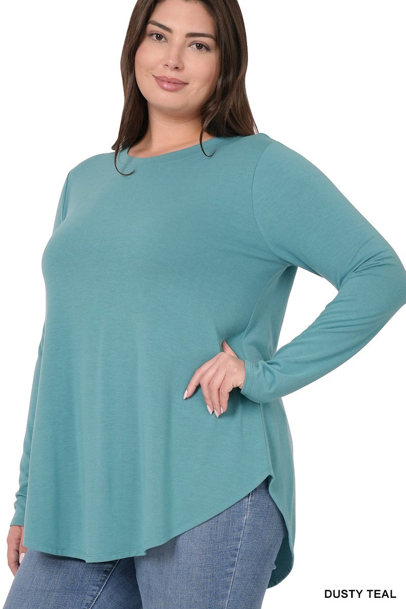 Long Sleeve Round Neck Top