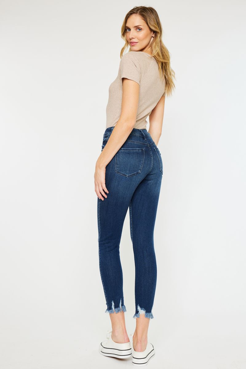 Kancan High Rise Ankle Skinny Dark Wash