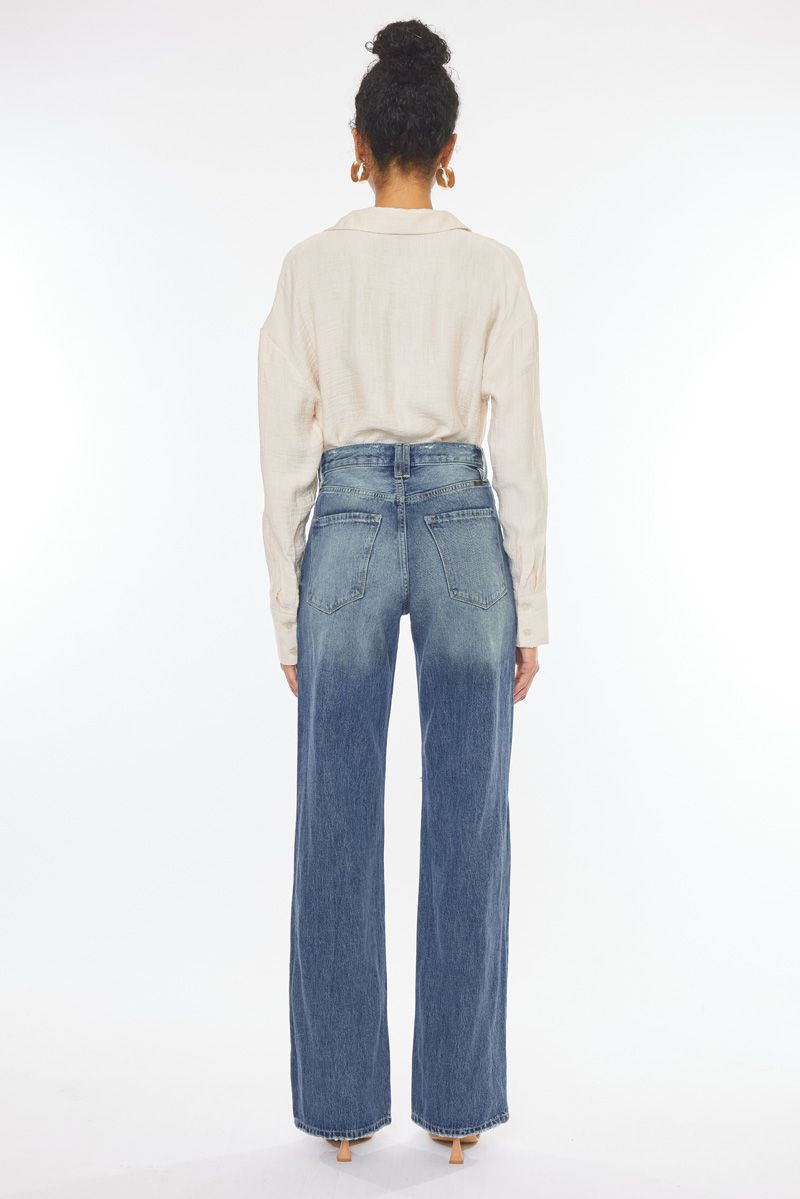 Kancan 90'S Wide Leg Ultra High Rise Flare Jeans