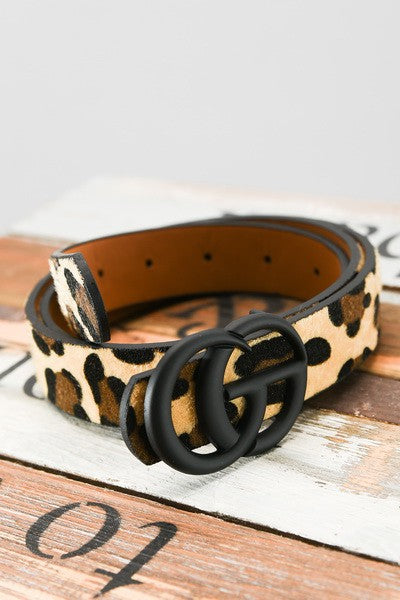 GG Black Matte Buckle Belt