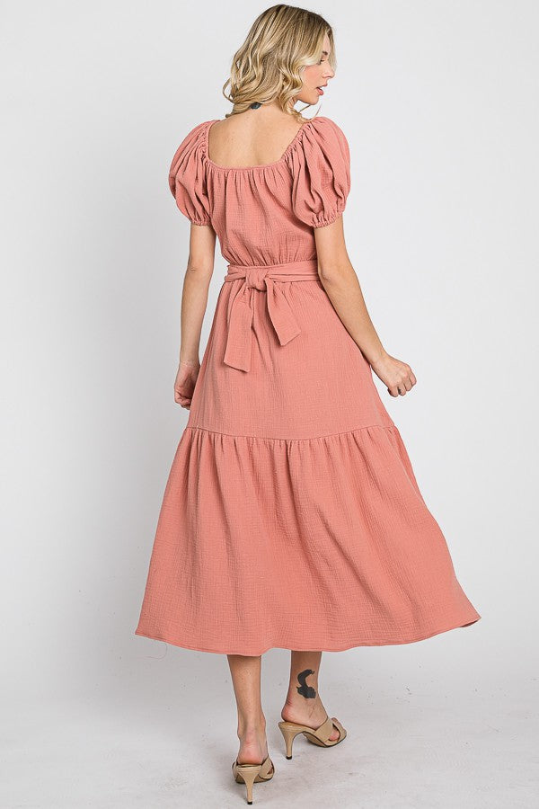 Tiered Maxi Dress - Mauve