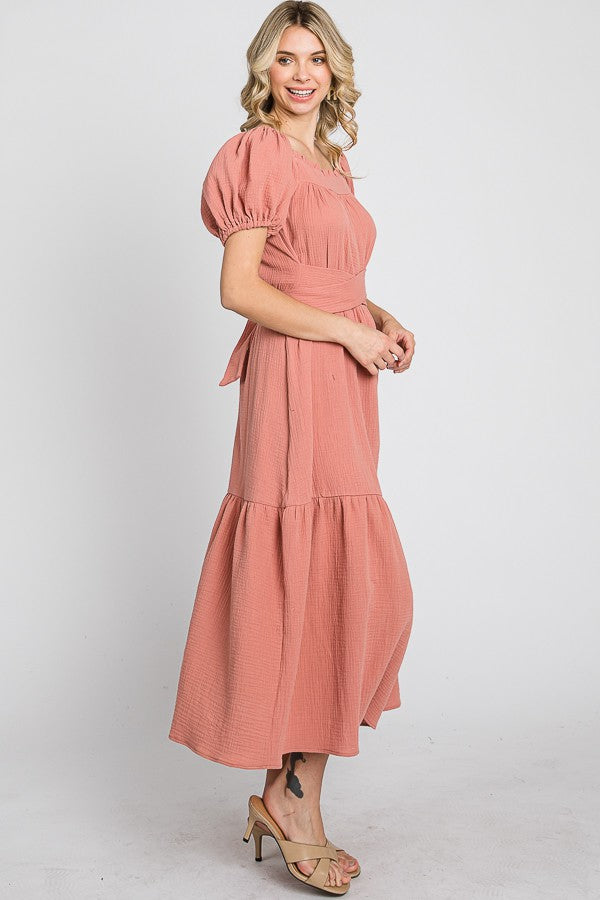 Tiered Maxi Dress - Mauve