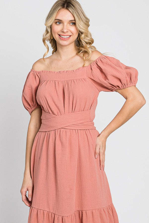 Tiered Maxi Dress - Mauve