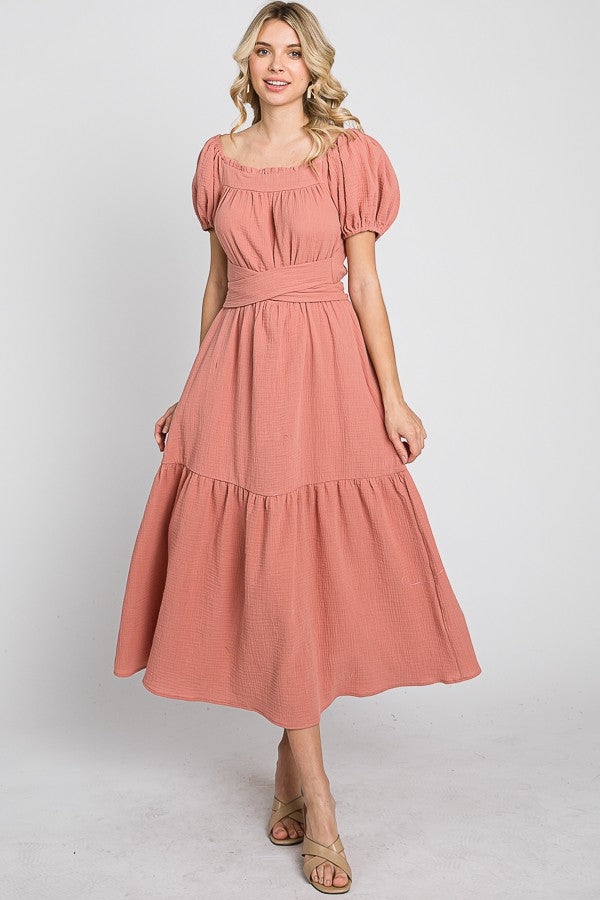 Tiered Maxi Dress - Mauve