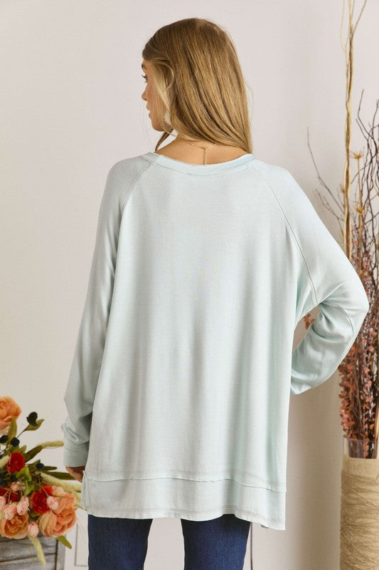 Mint Wide Neck Boho Tunic