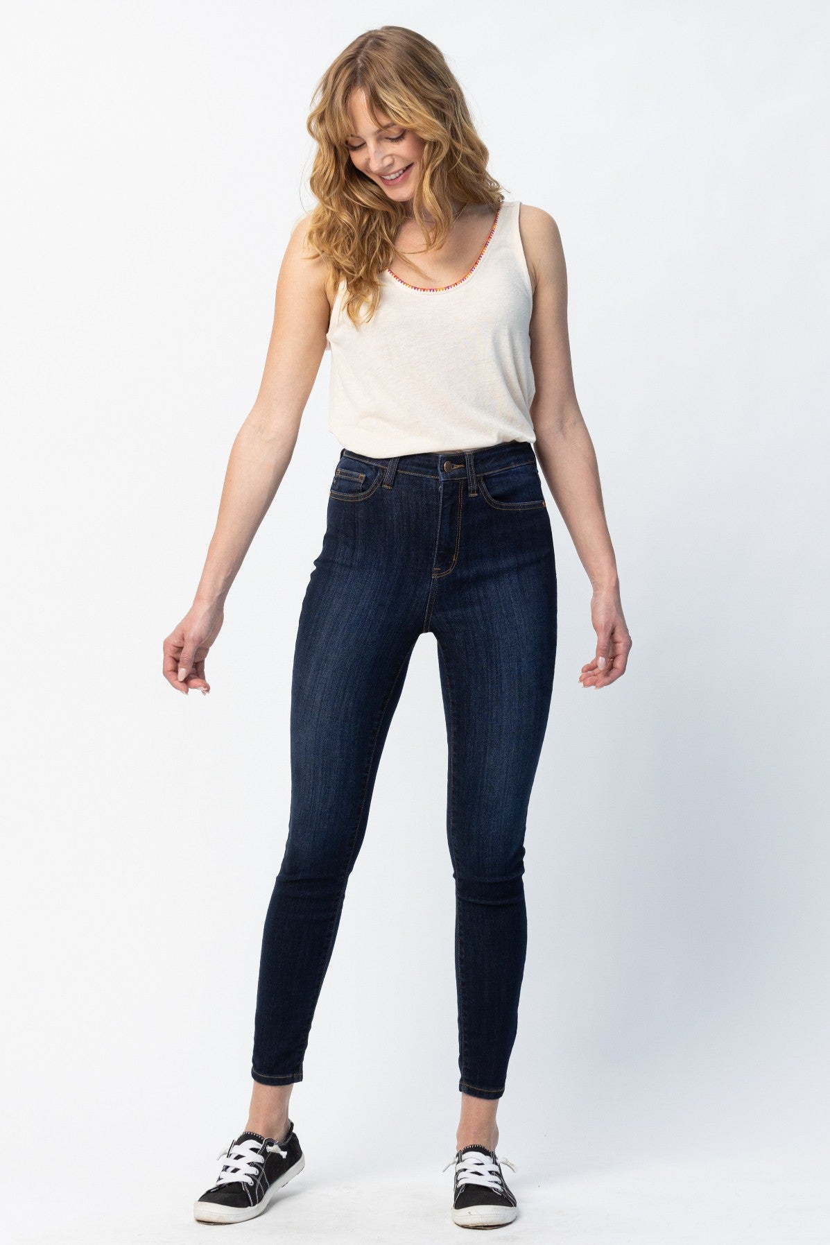 Judy Blue High Waist Navy w Back Seam Skinny