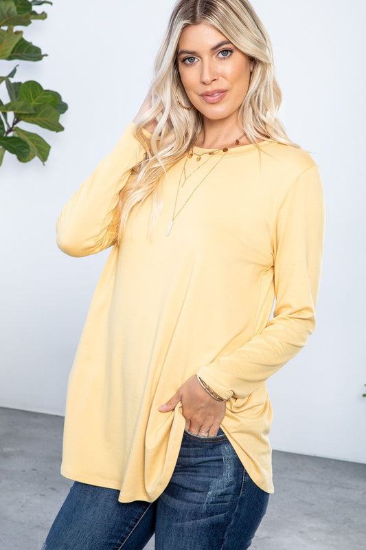 Basic Top Solid Fabric Butter Soft - Mustard