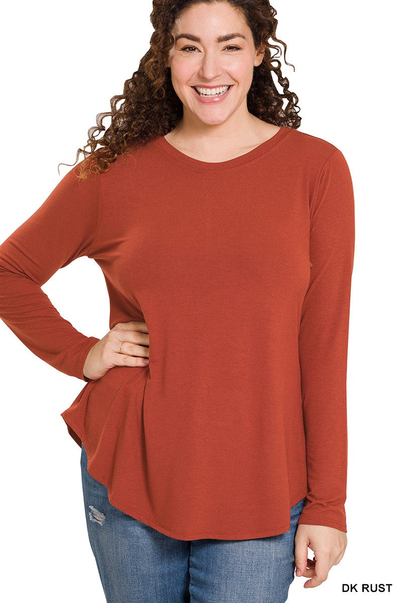 Long Sleeve Round Neck Top