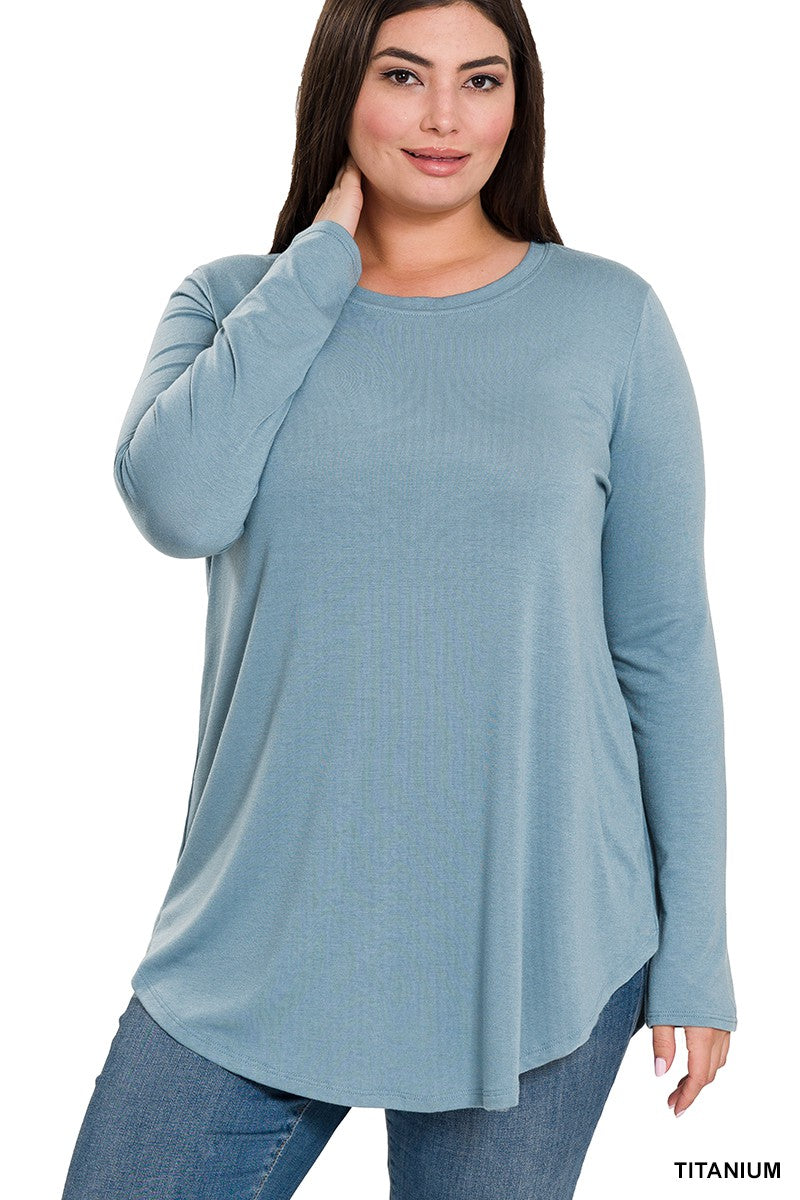 Long Sleeve Round Neck Top